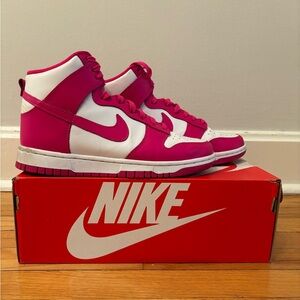 Nike Women’s Dunk High in White/Pink Prime size 7.5 wmns 6 mens